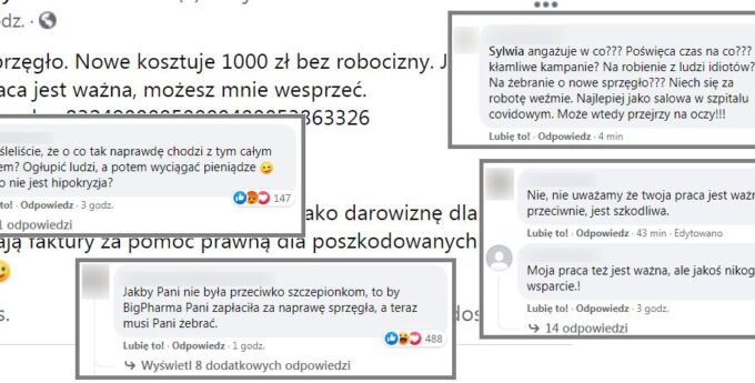 Liderka antyszczepionkowców spaliła sprzęgło. Działaczka chce, żeby przelać jej pieniądze na nowe. Kim jest Justyna Socha?