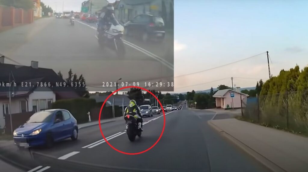 Wypadek motocyklisty